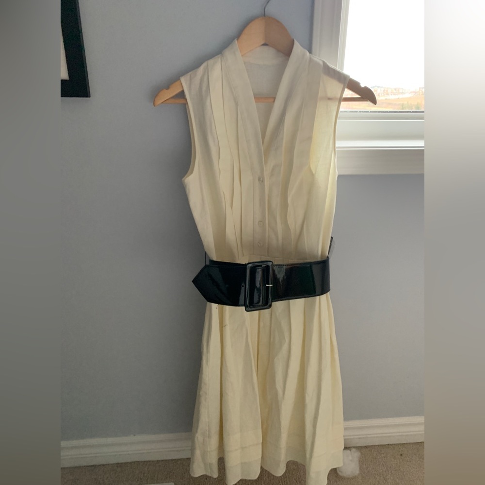 White, Belted Summer Dress